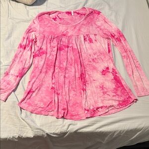 Pink Tie-Dye Women's Top